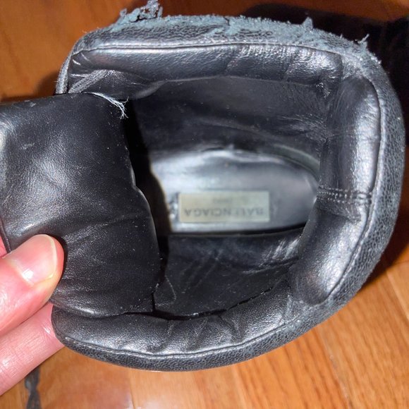 Men's BALENCIAGA Black Leather Work Utility Boots Size 7 US / IT 40 - Picture 7 of 10